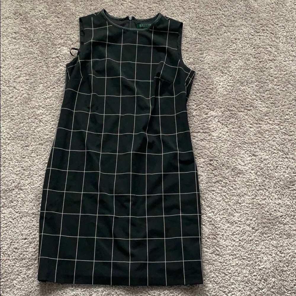 Professional striped black dress